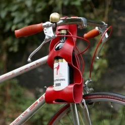 Porte-bouteille Vélo De Vin En Cuir - La Bouclée
